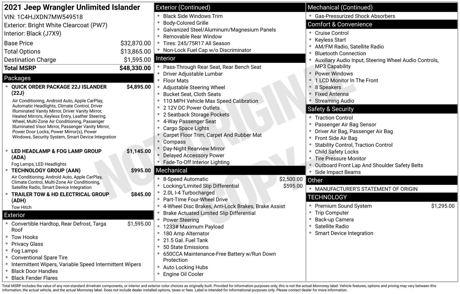 2021 Jeep Wrangler Unlimited Islander
