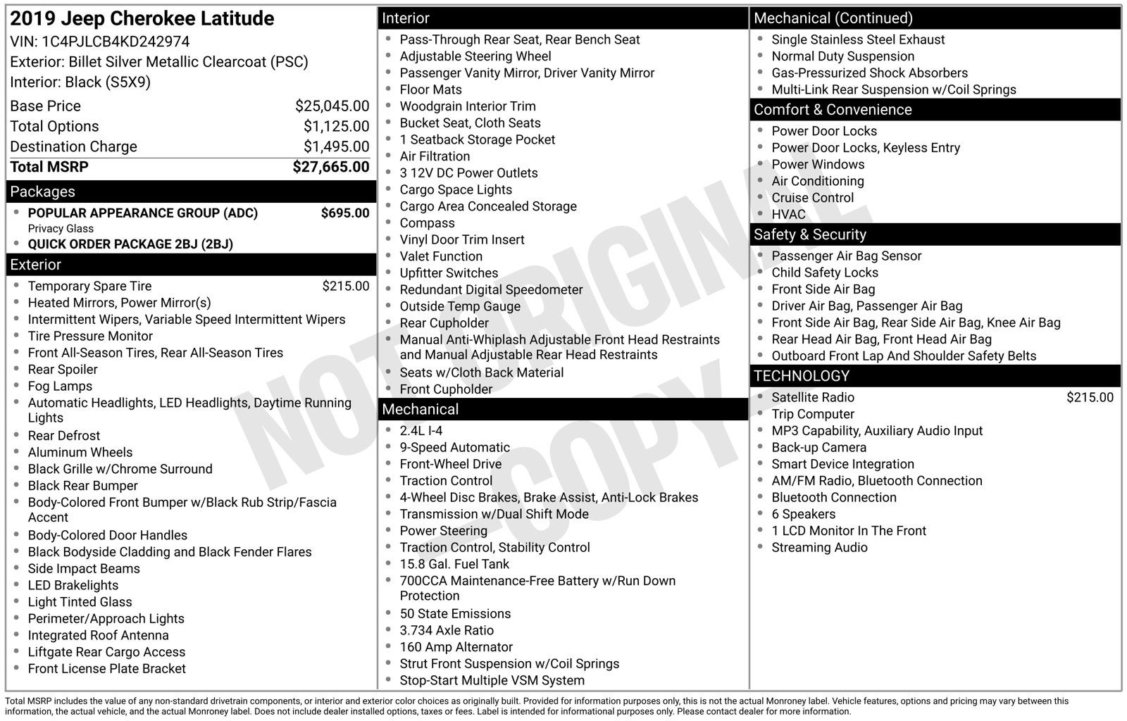 2019 Jeep Cherokee Latitude