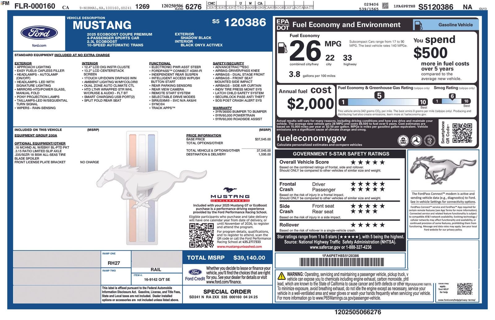 2025 Ford Mustang EcoBoost Premium