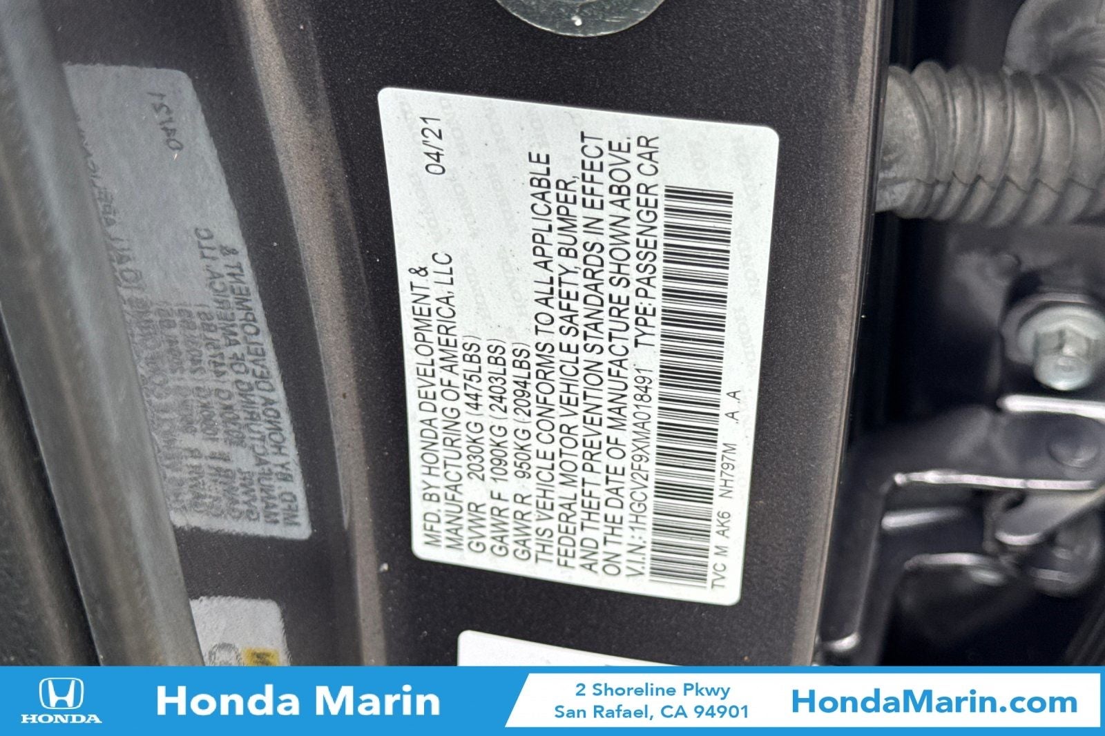 2021 Honda Accord Touring 2.0T