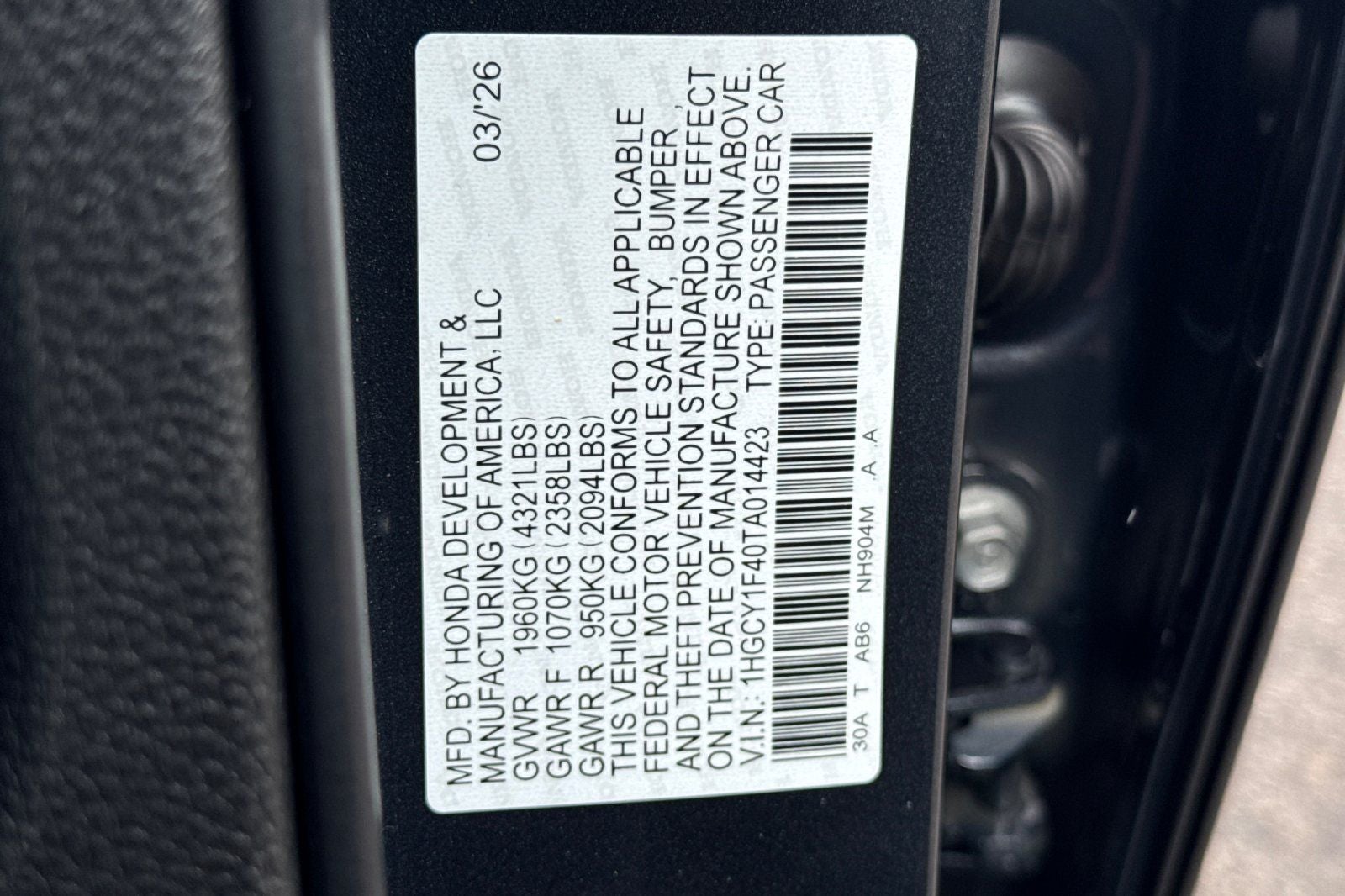 2026 Honda Accord SE