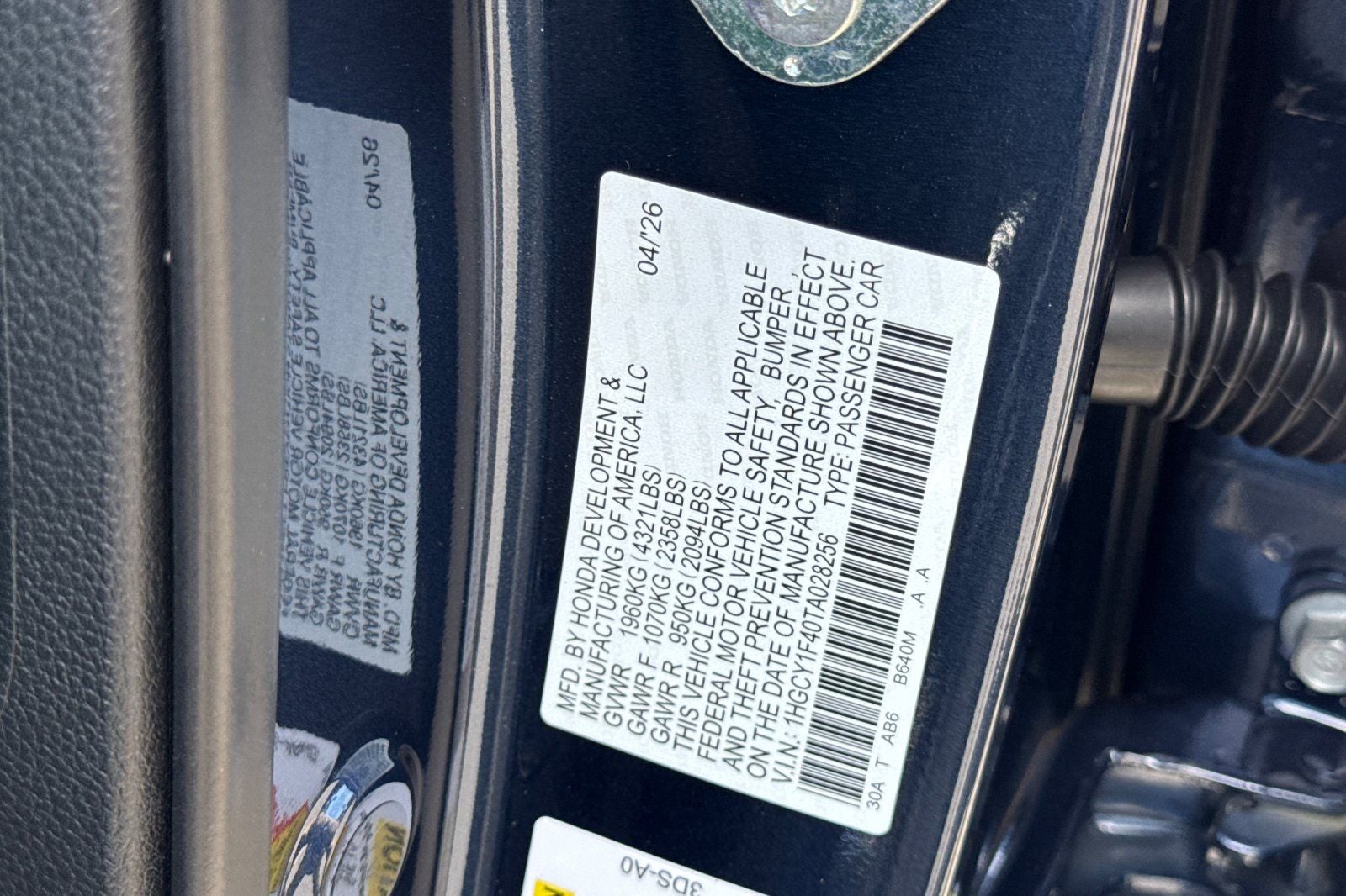 2026 Honda Accord SE