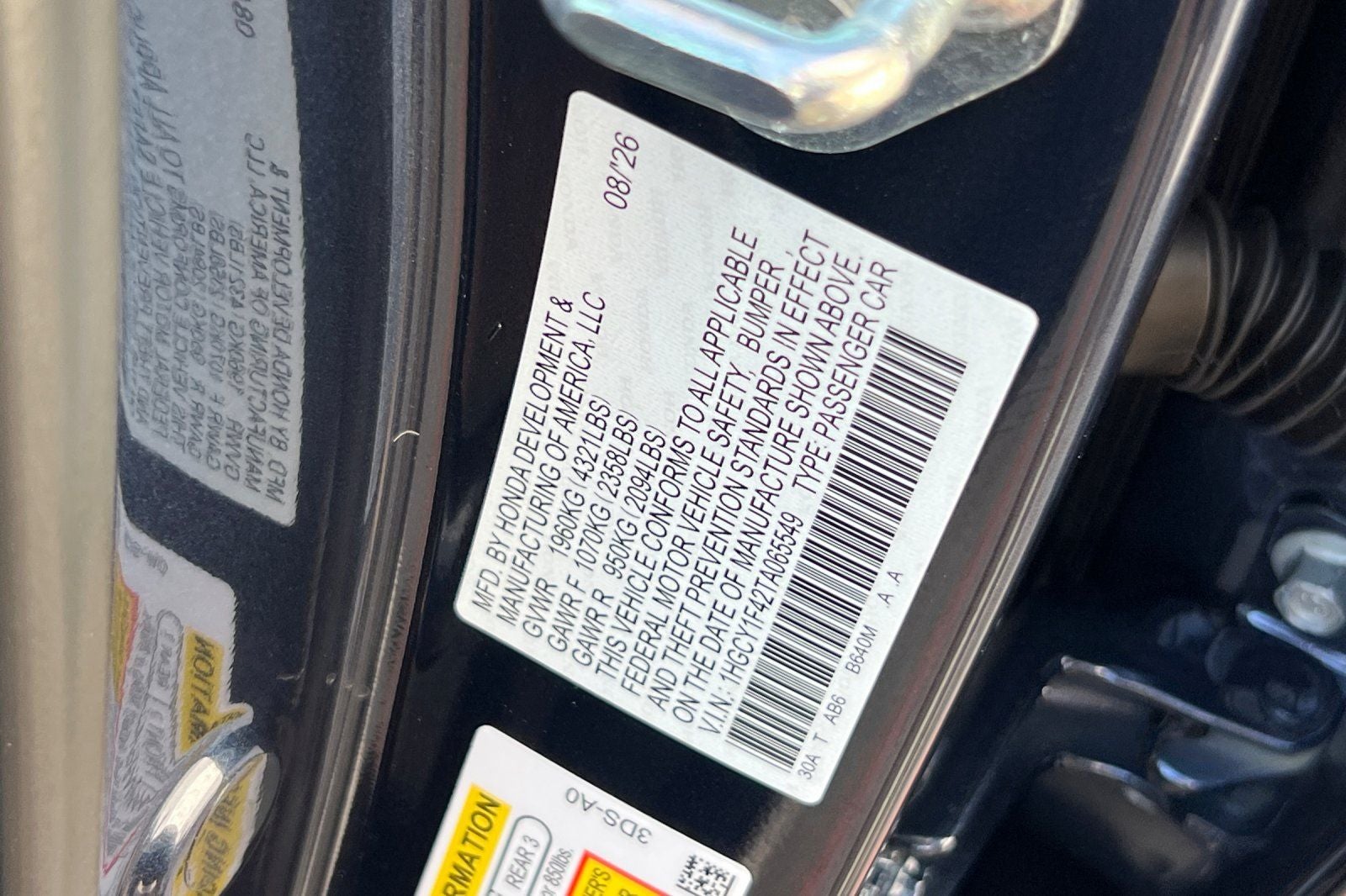 2026 Honda Accord SE