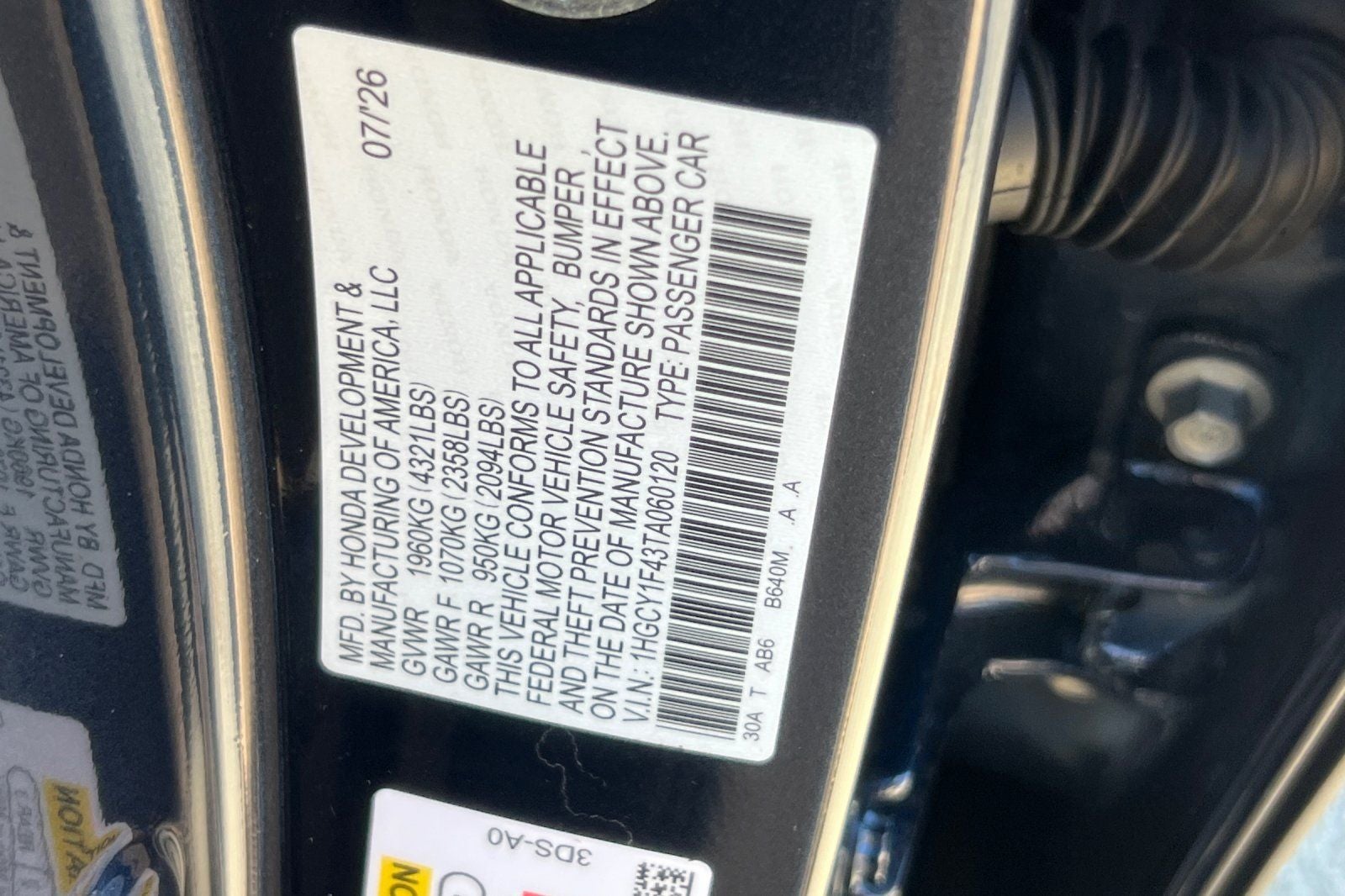 2026 Honda Accord SE