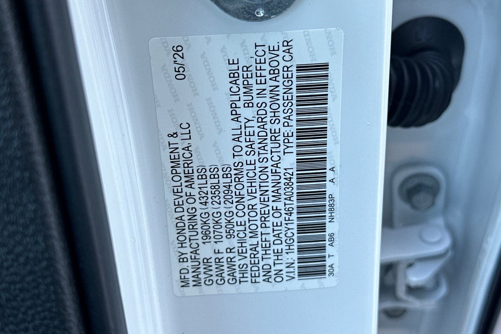 2026 Honda Accord SE
