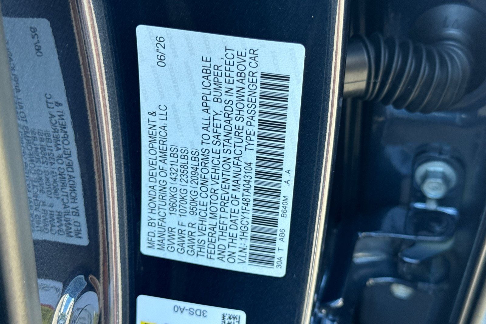 2026 Honda Accord SE