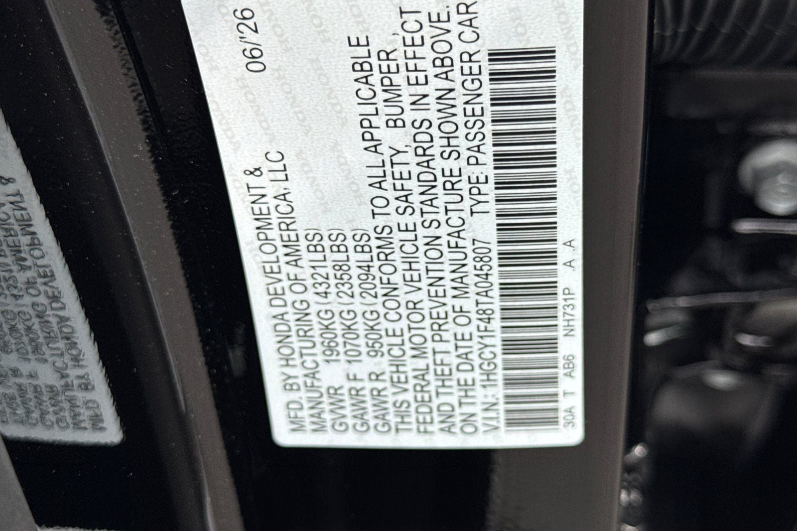 2026 Honda Accord SE