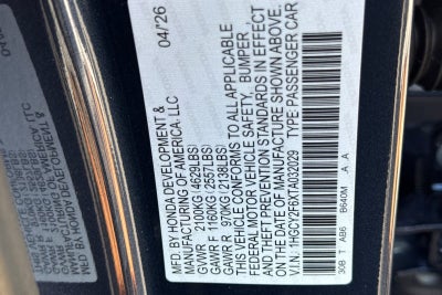 2026 Honda Accord Hybrid EX-L