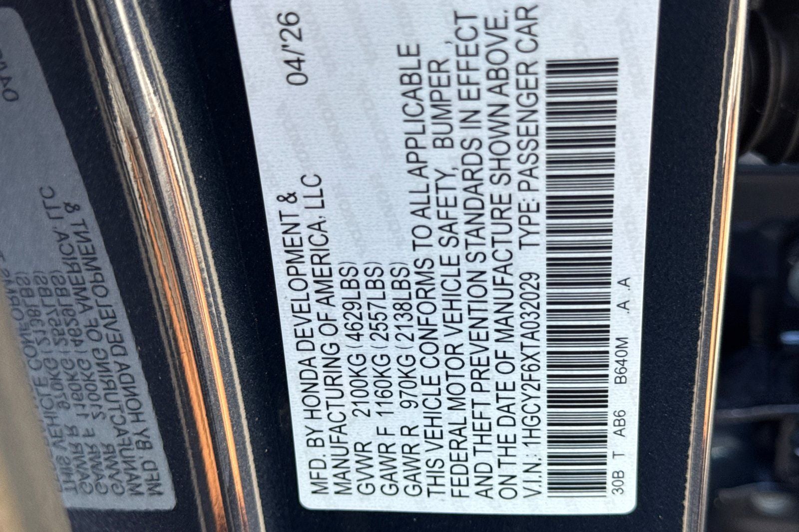 2026 Honda Accord Hybrid EX-L