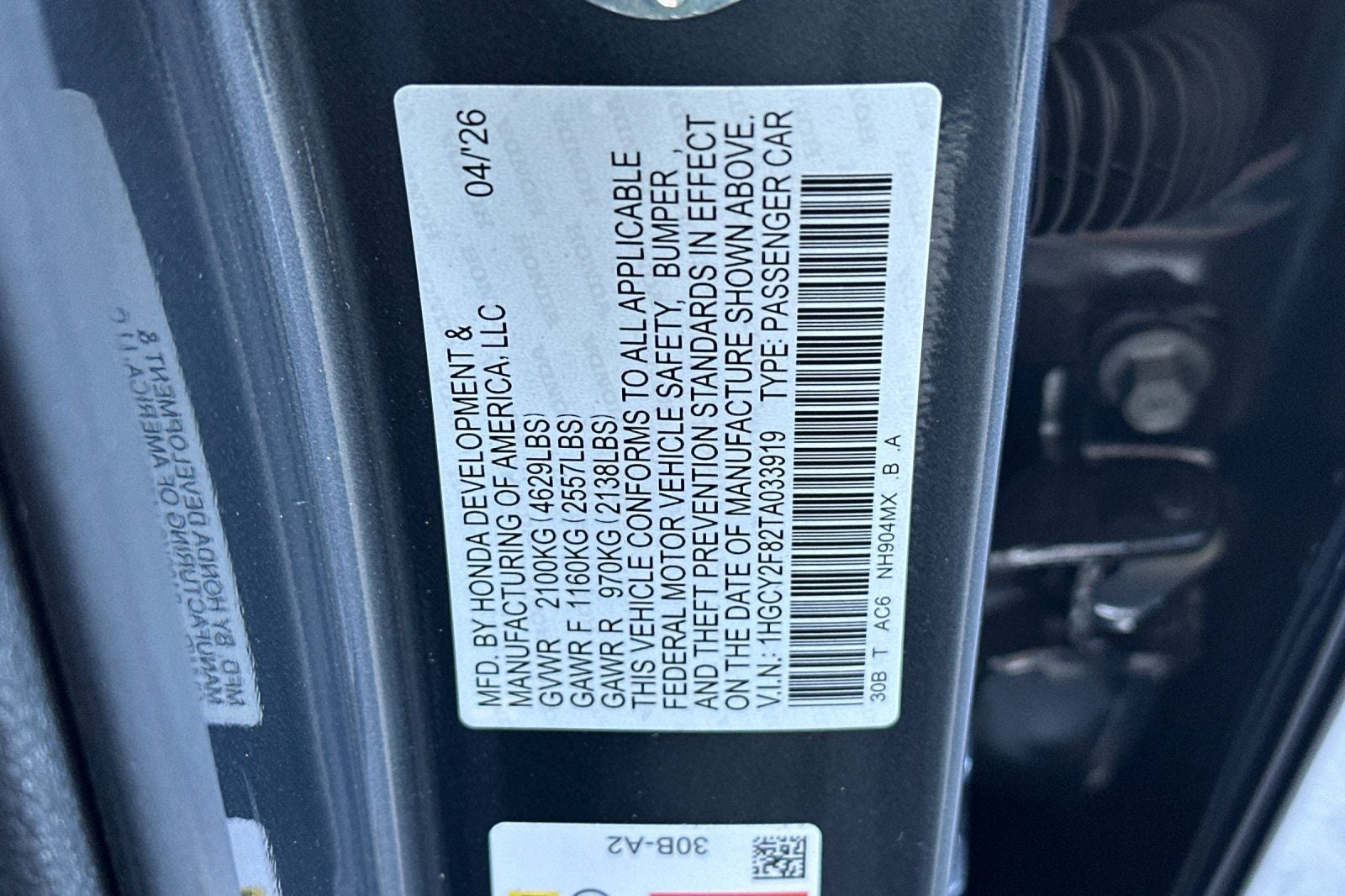 2026 Honda Accord Hybrid Touring