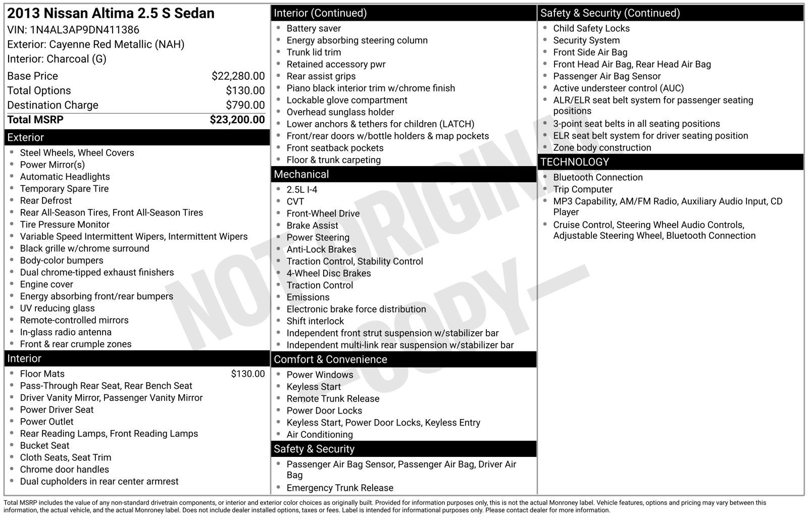 2013 Nissan Altima 2.5 S