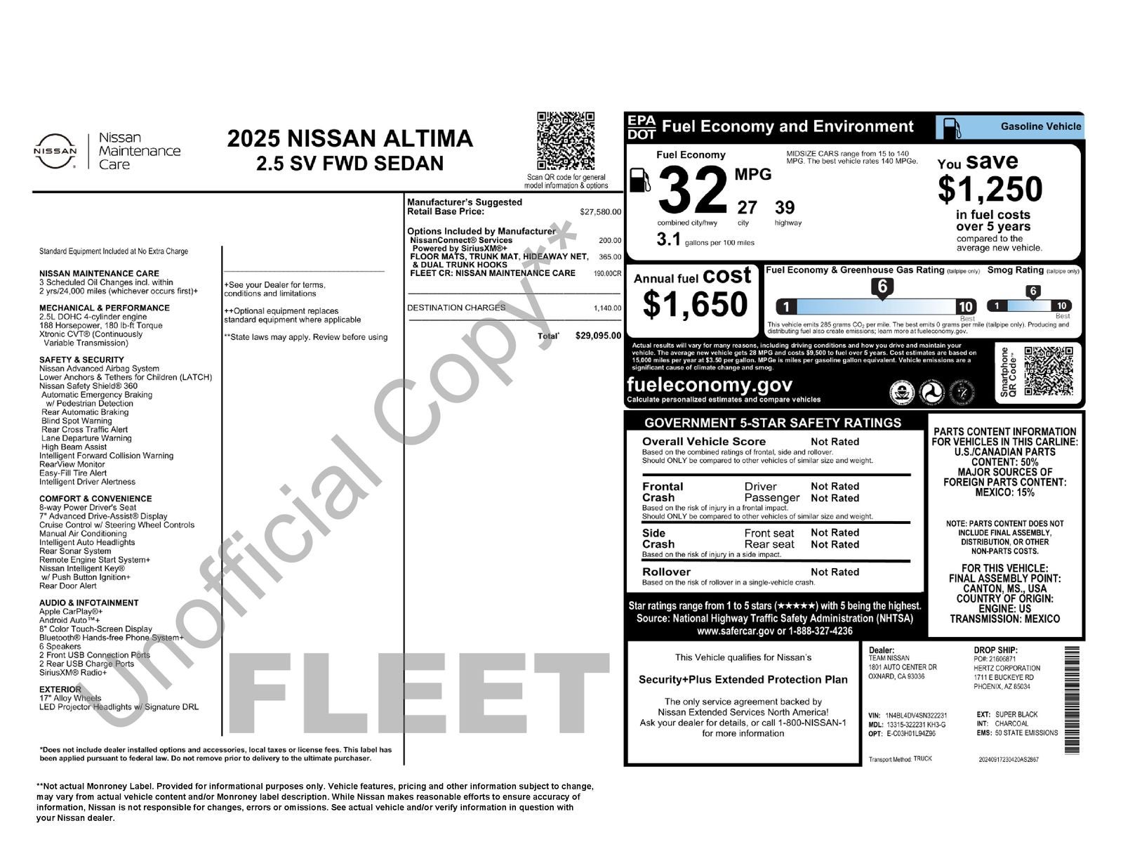 2025 Nissan Altima 2.5 SV