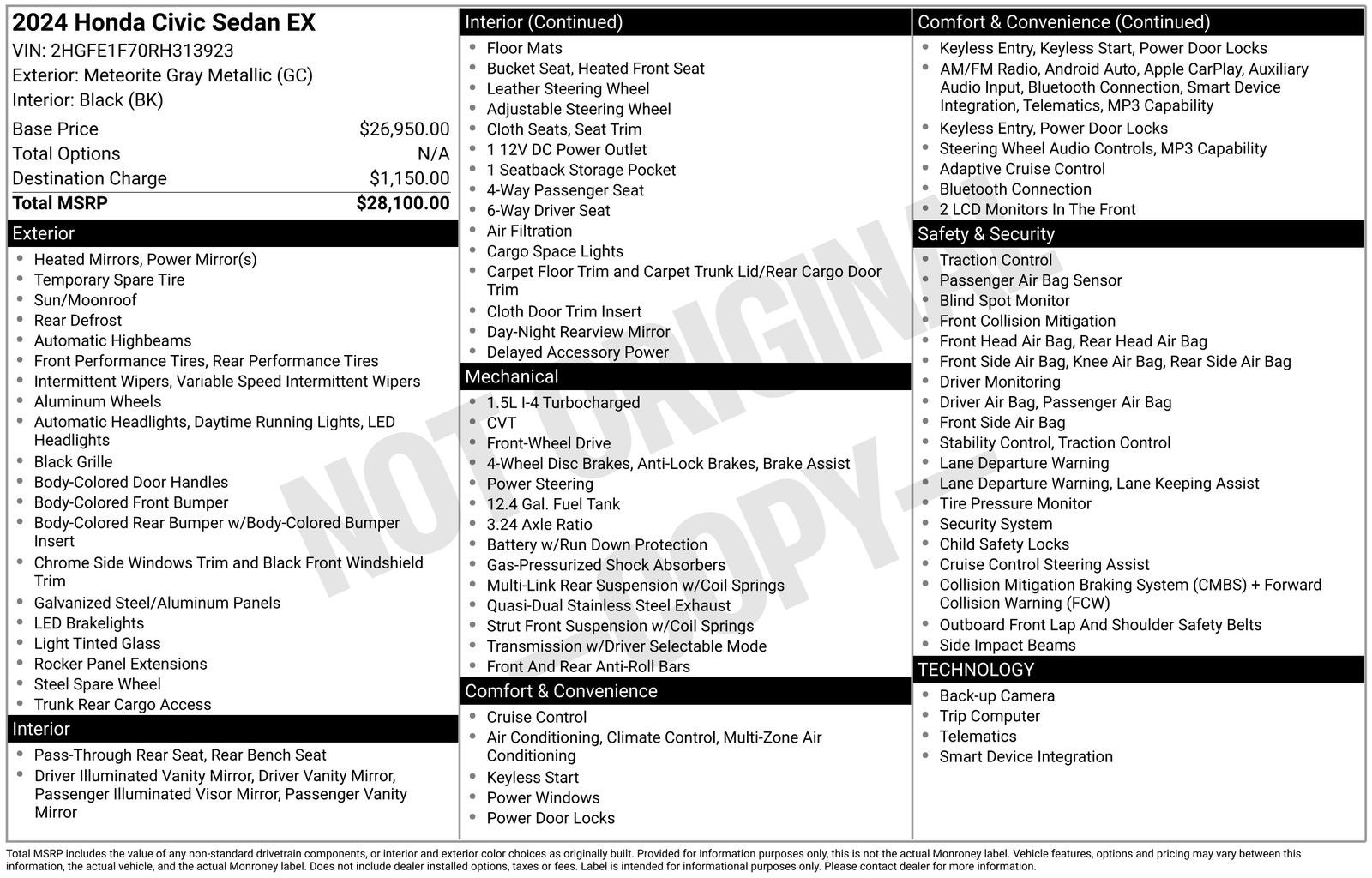 2024 Honda Civic EX