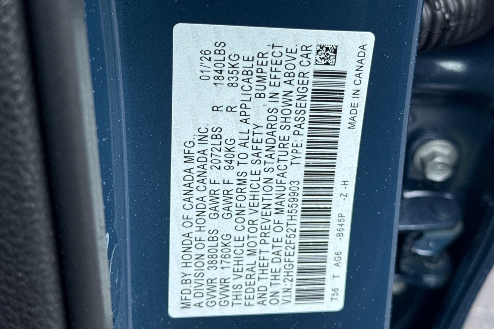 2026 Honda Civic Sport