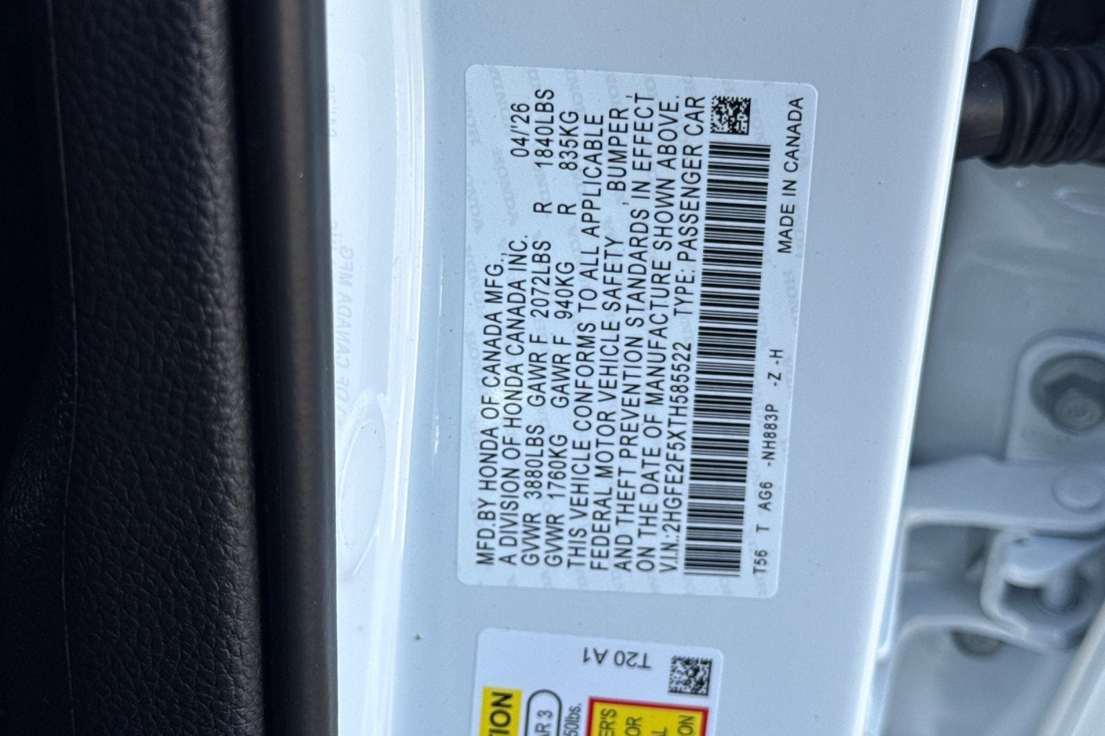2026 Honda Civic Sport