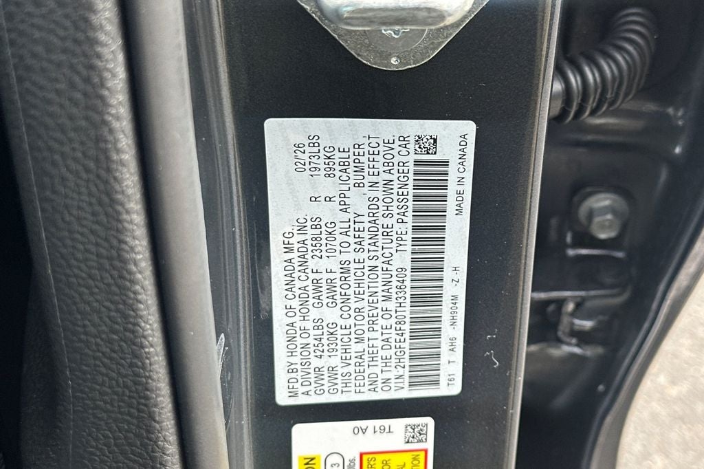 2026 Honda Civic Sedan 2WD Sport Hybrid