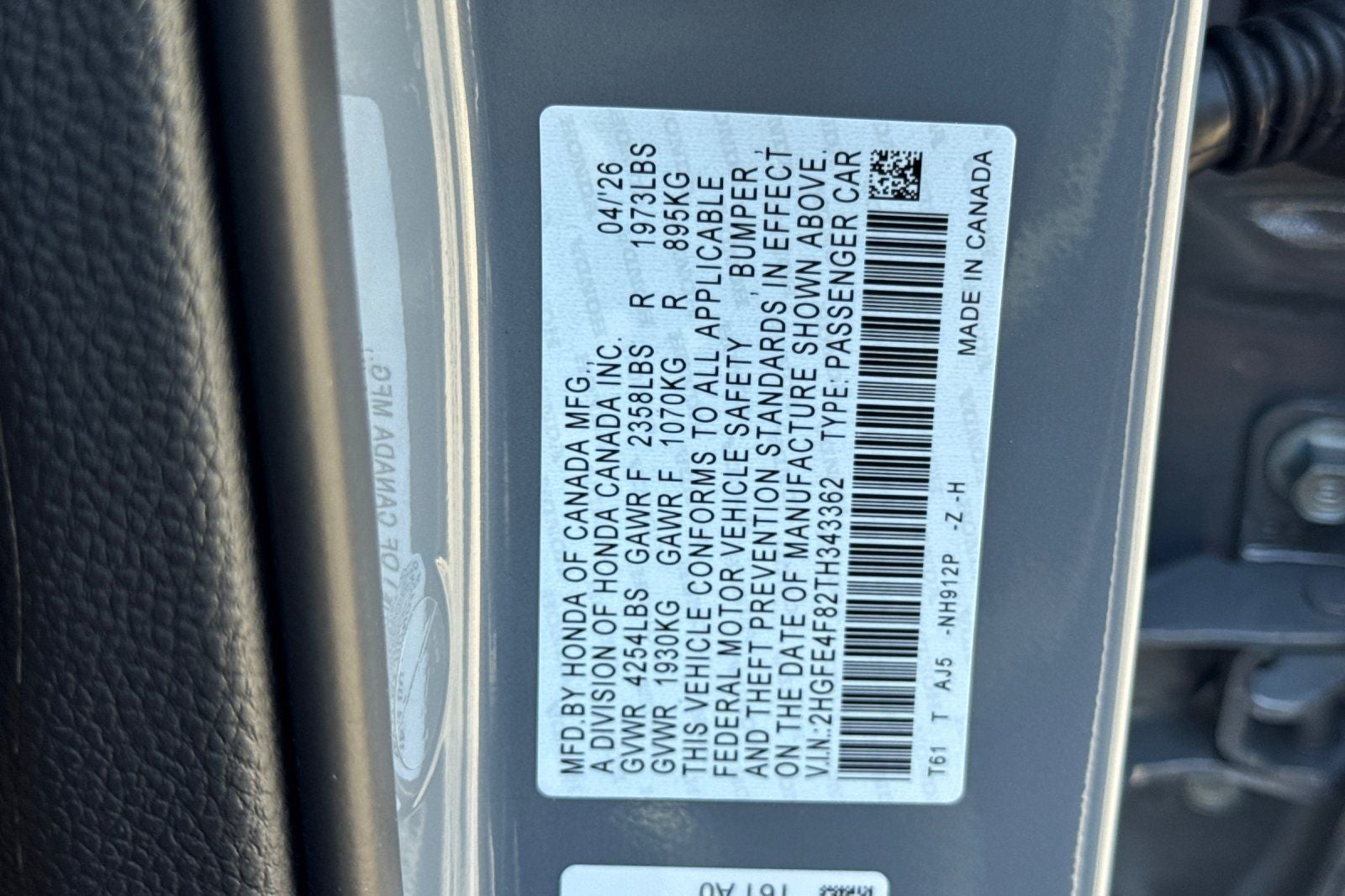 2026 Honda Civic Hybrid Sport Touring