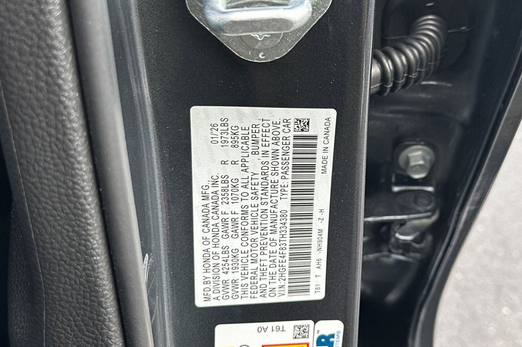 2026 Honda Civic Sedan 2WD Sport Hybrid