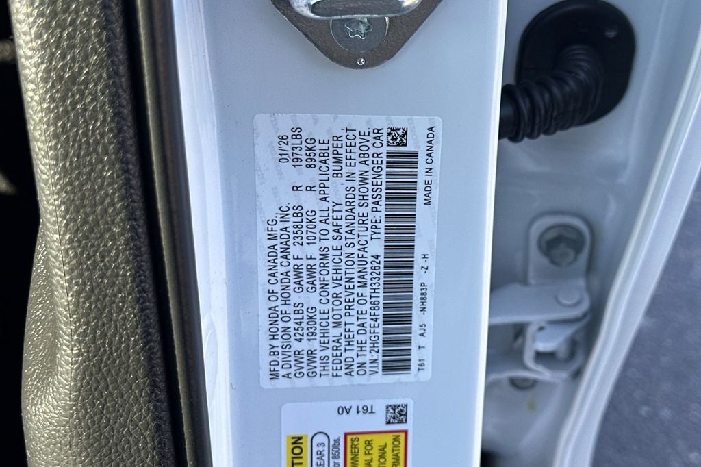 2026 Honda Civic Sedan 2WD Sport Touring Hybrid