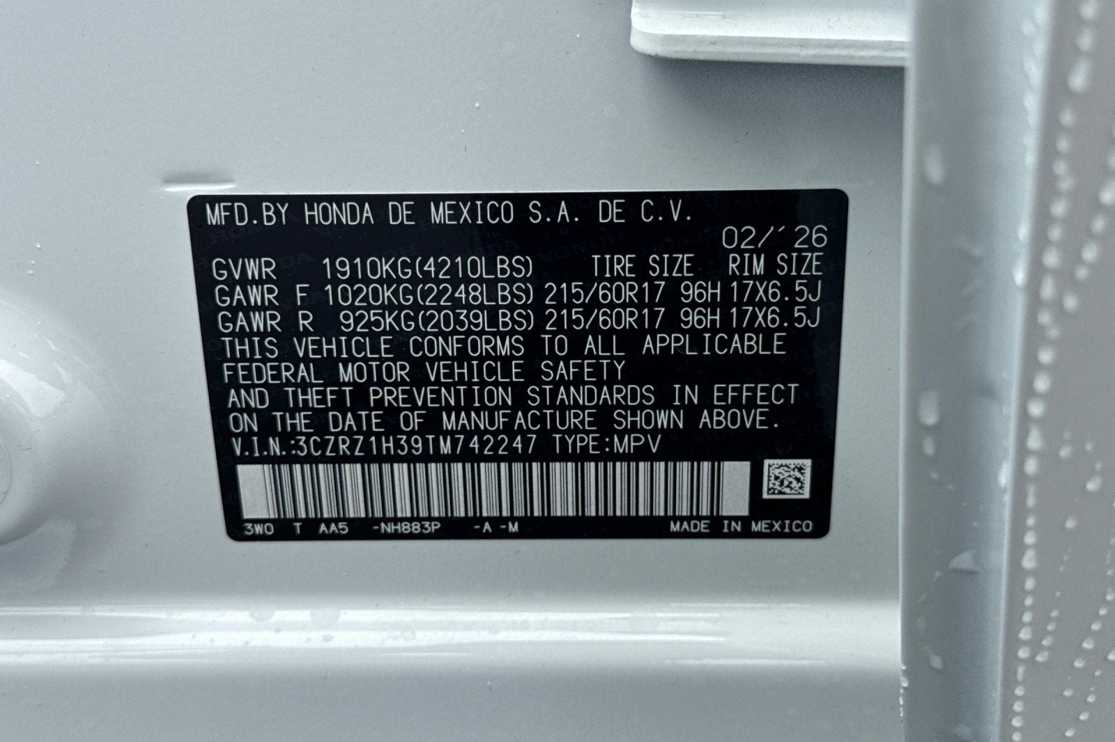 2026 Honda HR-V LX