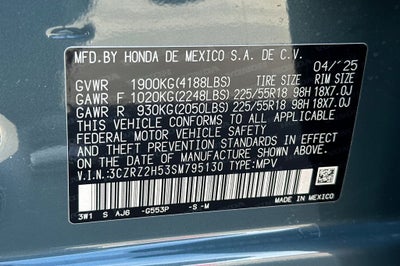 2025 Honda HR-V AWD SPORT