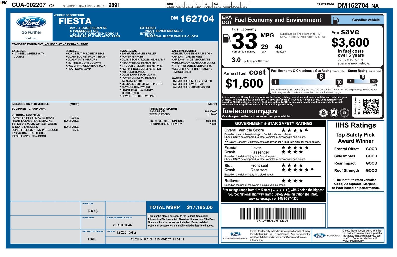 2013 Ford Fiesta SE
