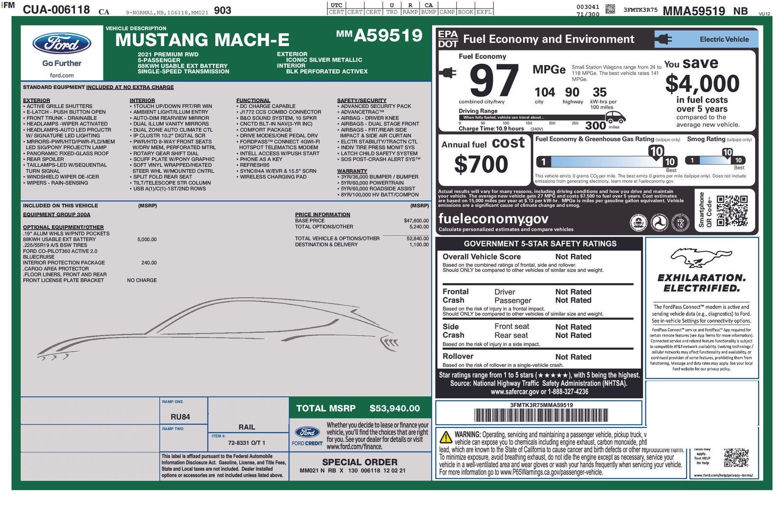 2021 Ford Mustang Mach-E Premium