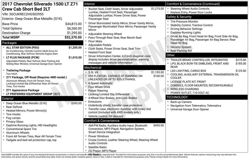 2017 Chevrolet Silverado 1500 LT LT2