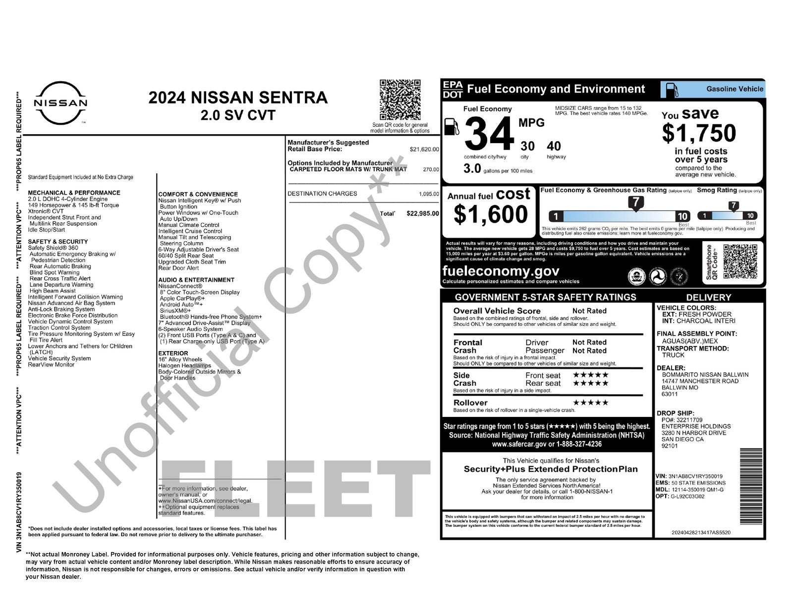2024 Nissan Sentra SV
