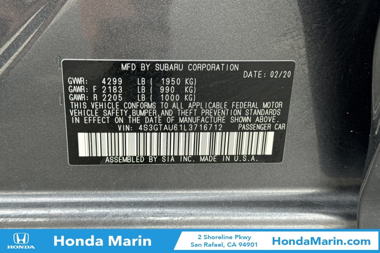 2020 Subaru Impreza Limited