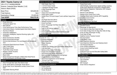 2021 Toyota Camry LE