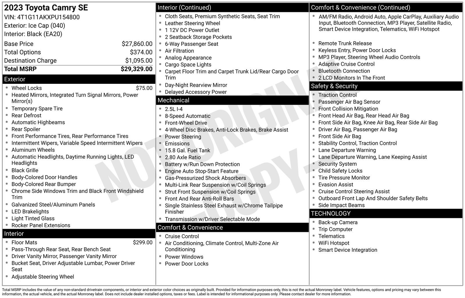 2023 Toyota Camry SE