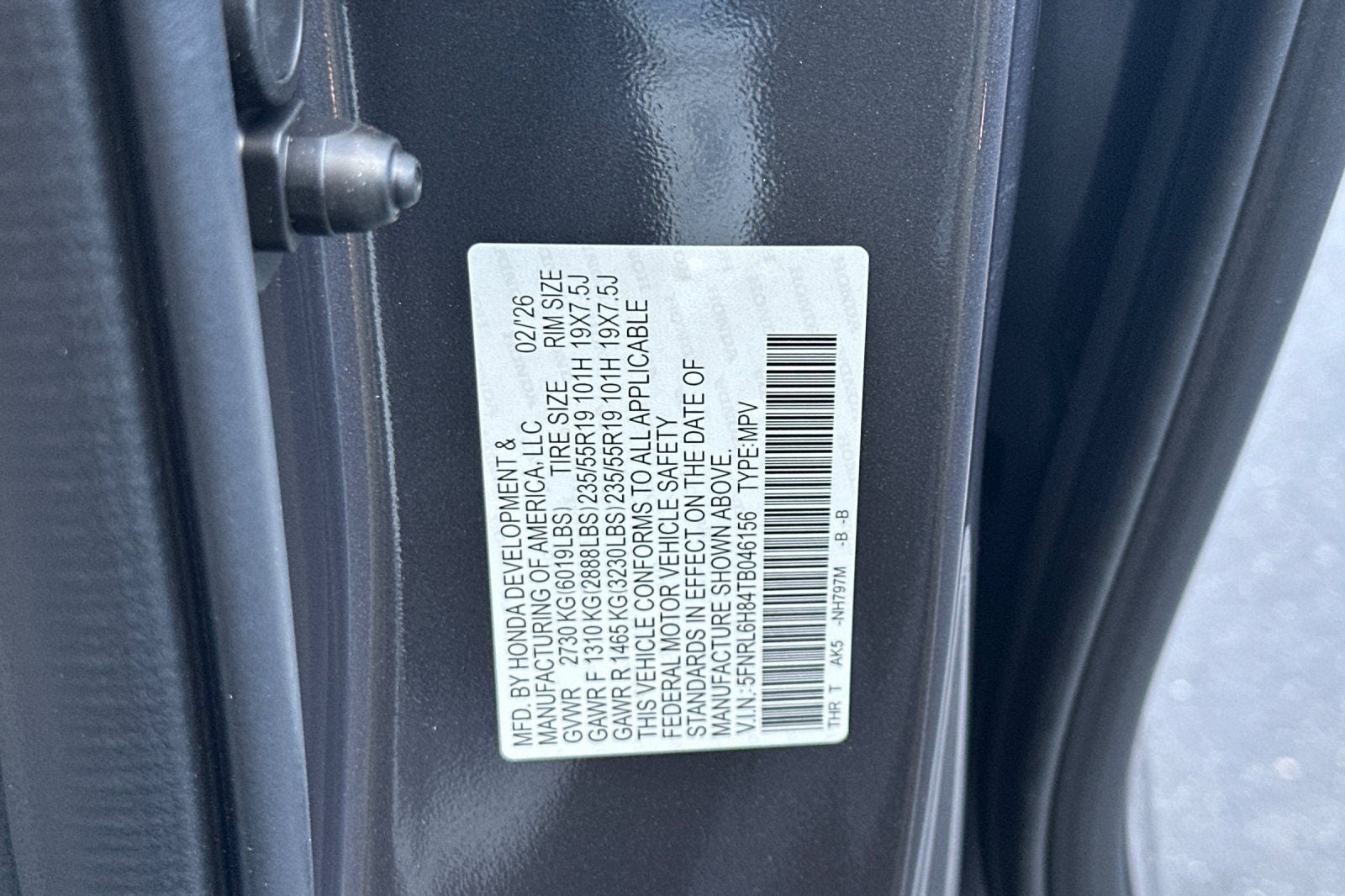 2026 Honda Odyssey Touring