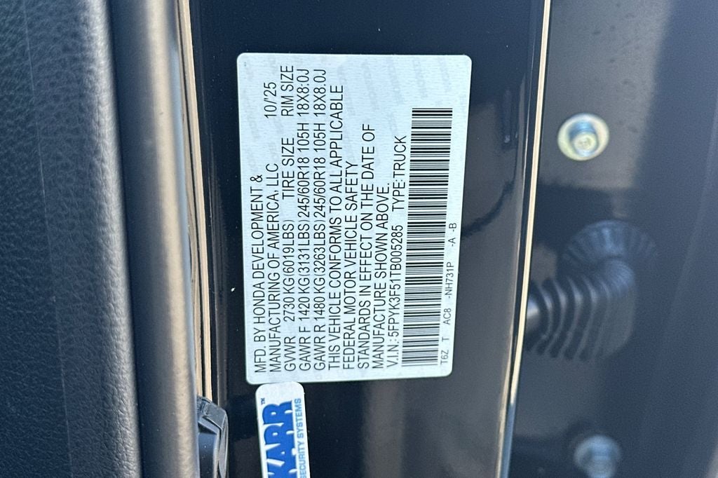 2026 Honda Ridgeline RTL