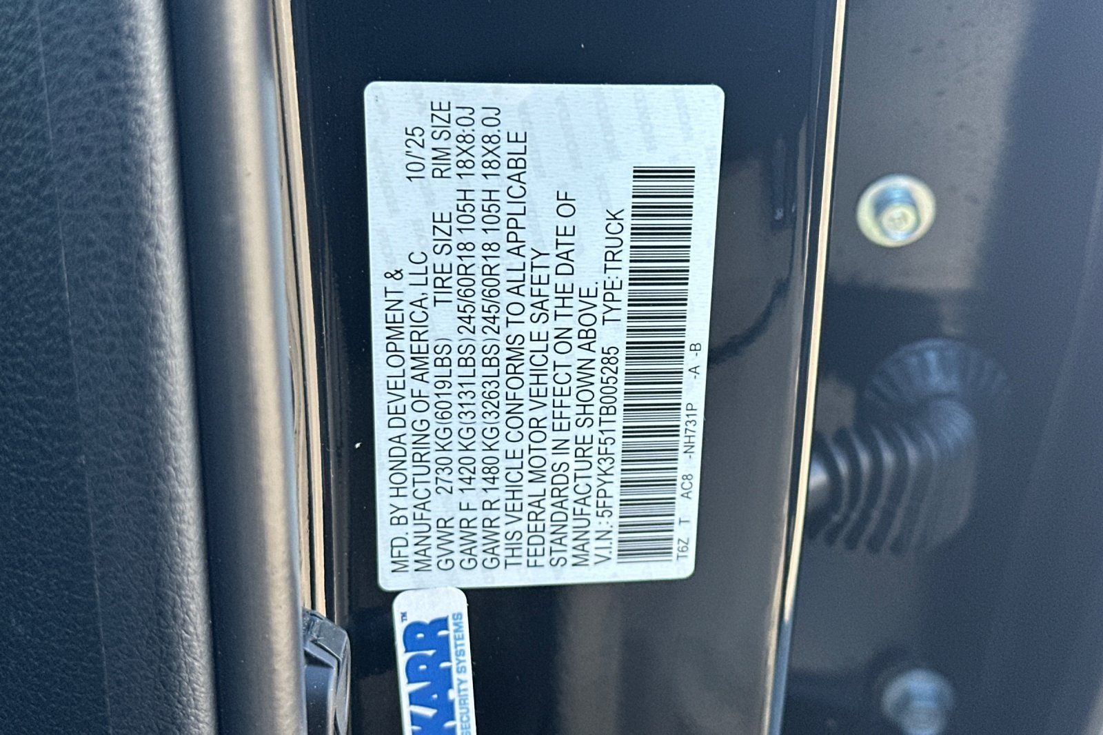 2026 Honda Ridgeline RTL