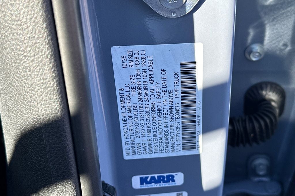 2026 Honda Ridgeline RTL