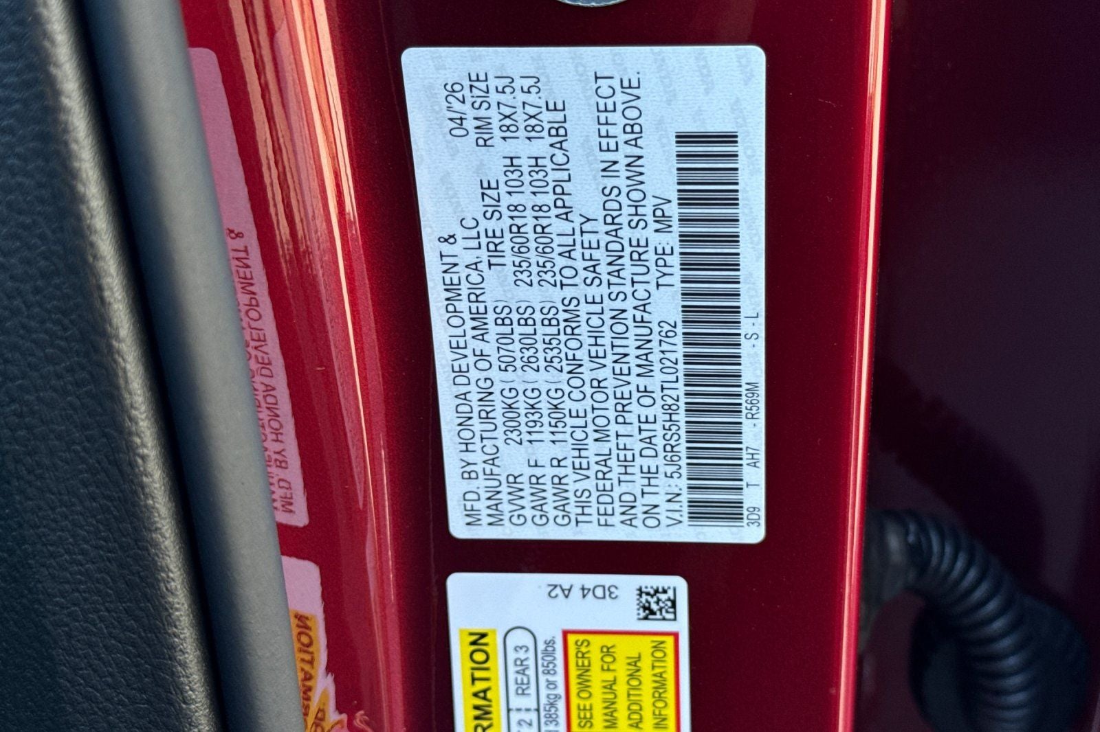 2026 Honda CR-V Hybrid Sport-L
