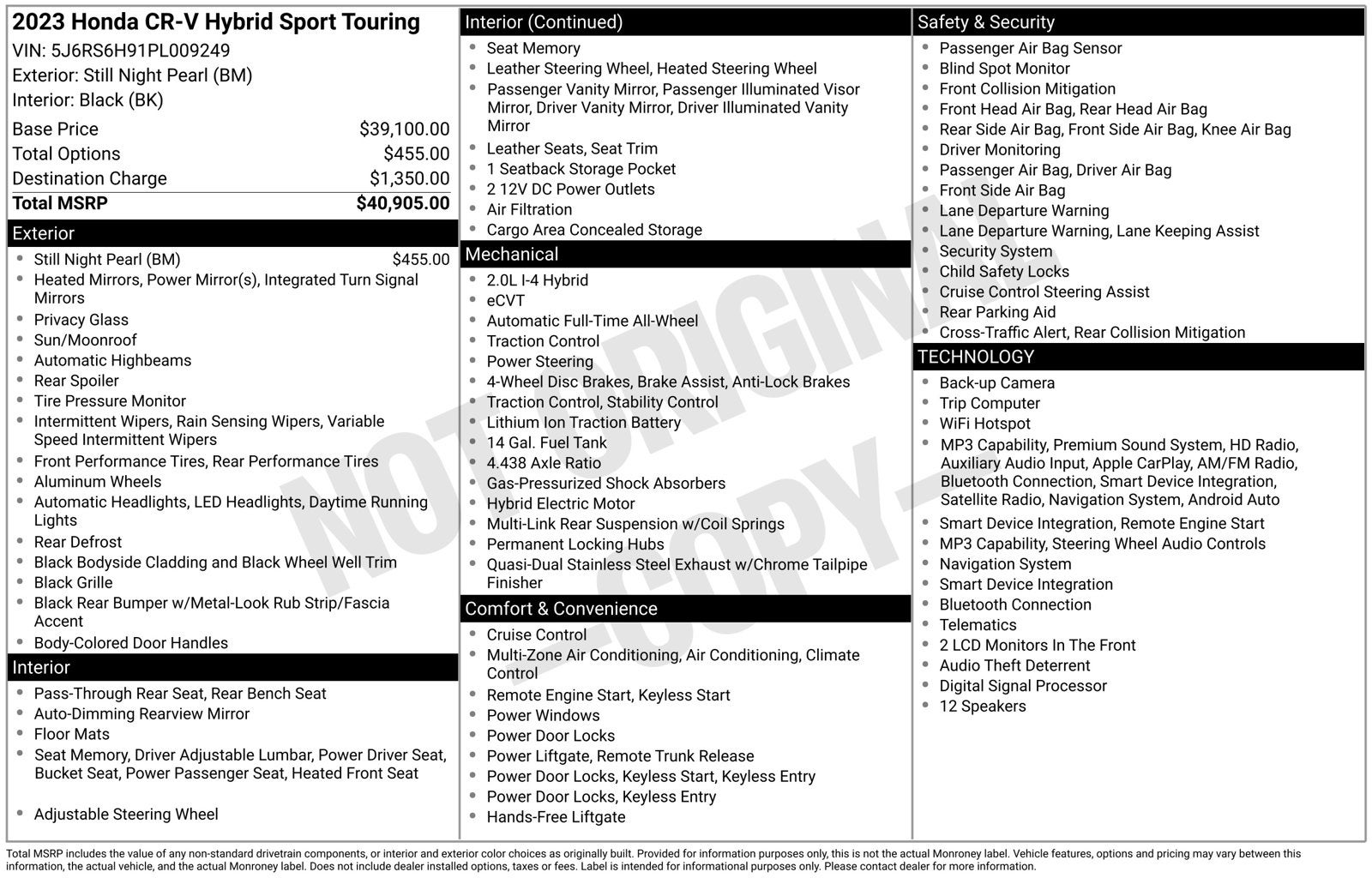 2023 Honda CR-V Hybrid Sport Touring