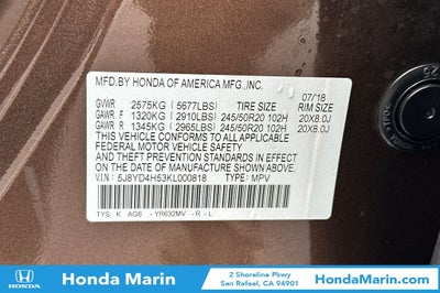 2019 Acura MDX 3.5L Technology Package SH-AWD