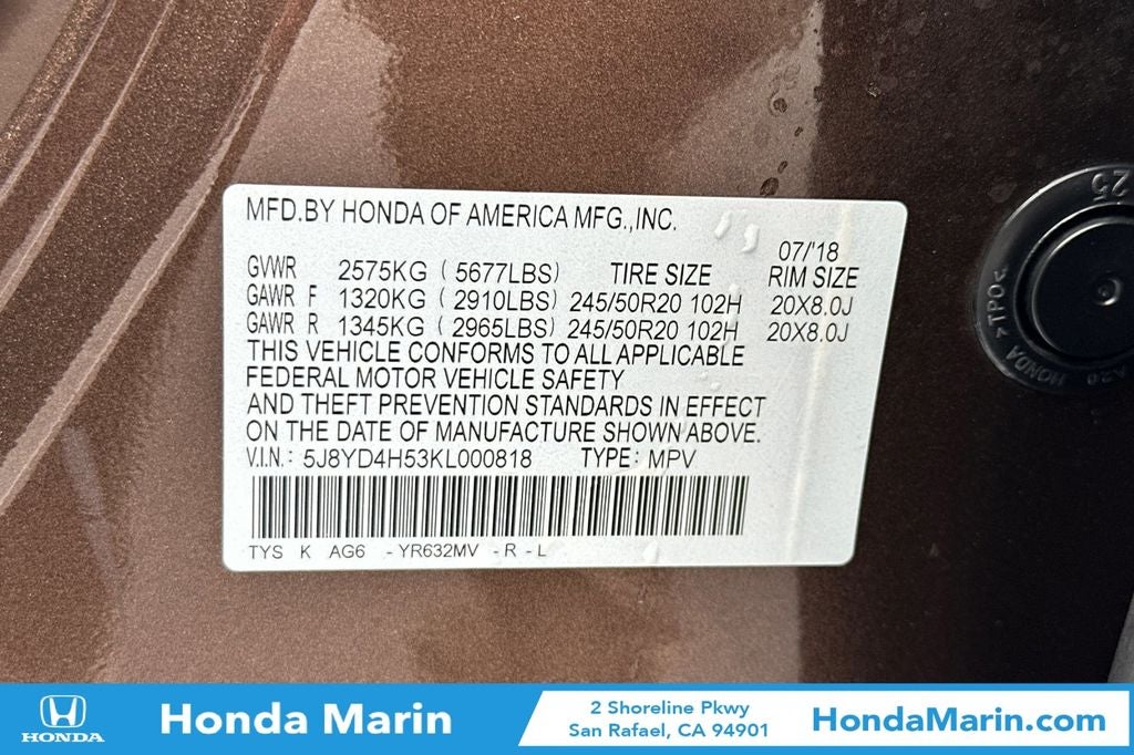 2019 Acura MDX 3.5L Technology Package SH-AWD