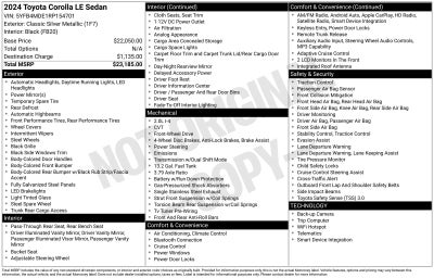 2024 Toyota Corolla LE