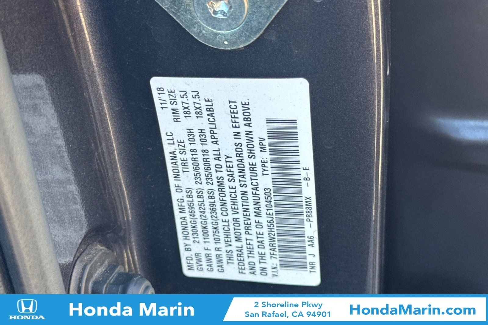2018 Honda CR-V EX
