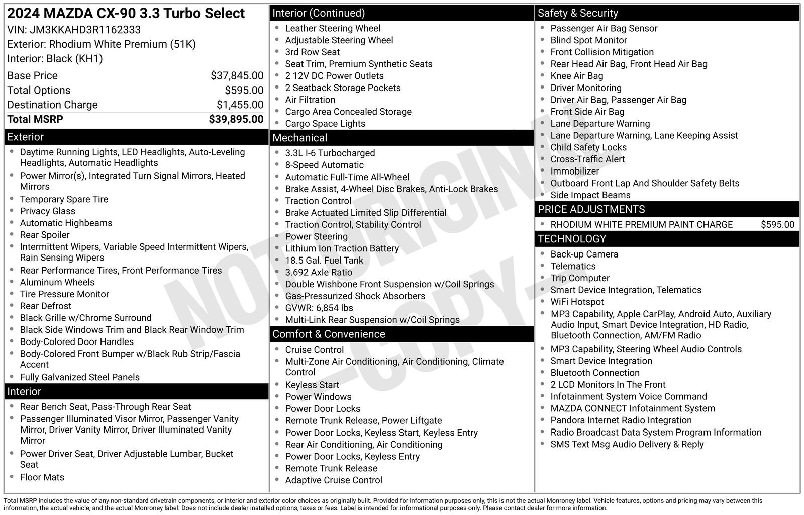 2024 Mazda Mazda CX-90 3.3 Turbo Select