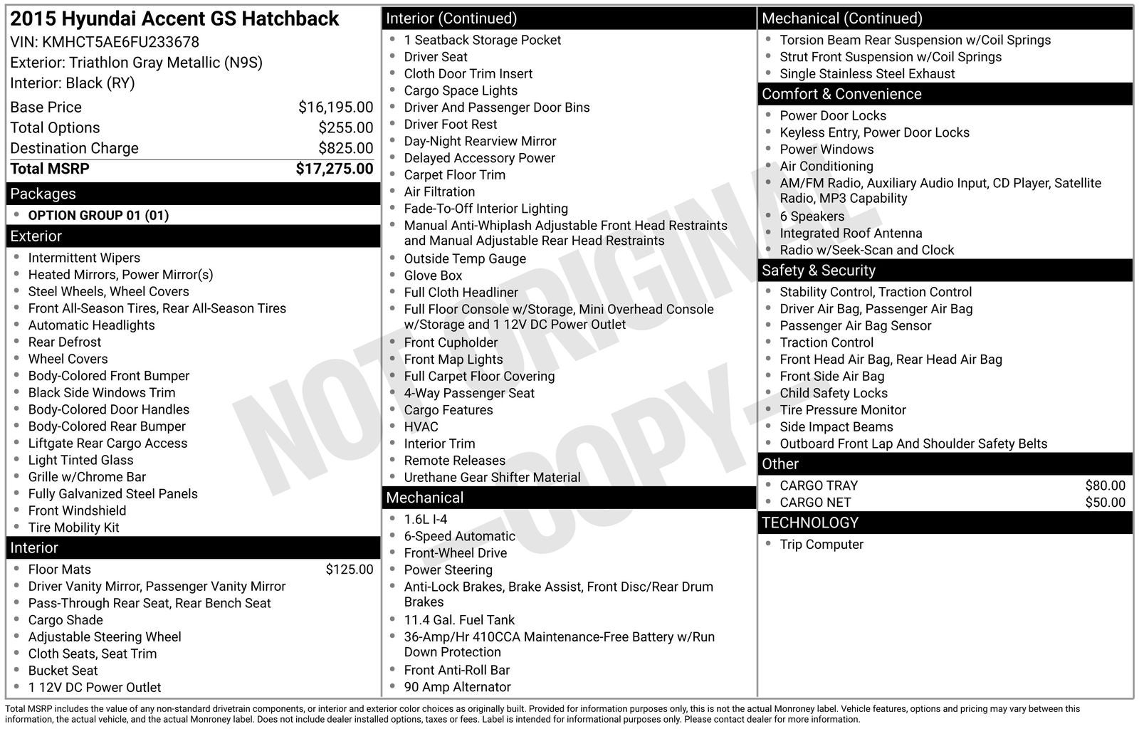 2015 Hyundai Accent GS